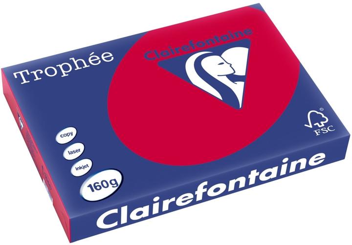 Actual product image Clairefontaine Copy paper Trophee A3 160g/sqm PU=250 sheets cherry red (160 g/m², A3)