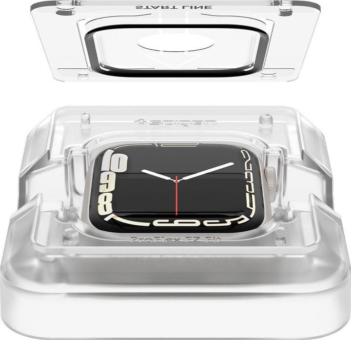 Actual product image Spigen ProFlex EZ FIT Apple Watch 7 45mm 2szt./2pcs AFL04051 Szkło Hybrydowe