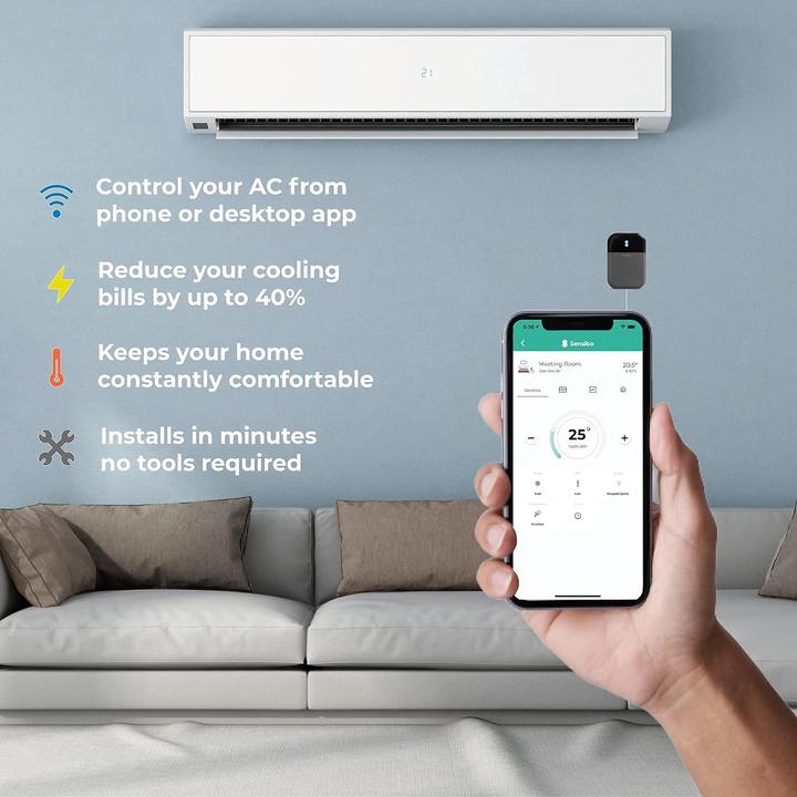 Productafbeelding Sensibo Sky afstandsbediening airconditioner, grijs/zwart