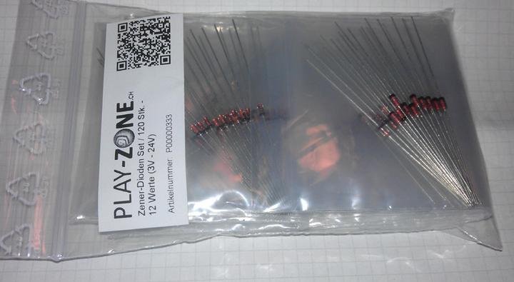 Immagine prodotto OEM Set di diodi Zener 120 pz. 12 valori (3V 24V)