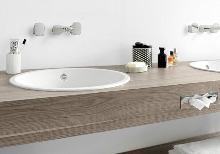Produktbild Alape Einbaubecken EB.O525, oval B: 525mm H: 150mm T: 425mm, 2101000000, weiss (425 mm, 525 mm)