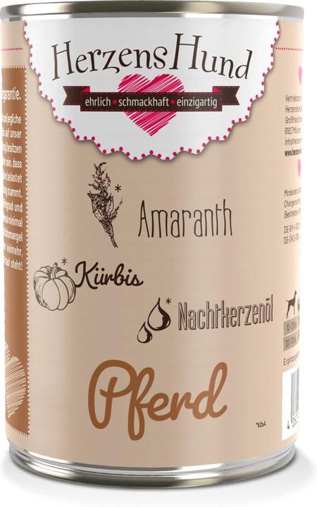 HerzensHund Nassfutter Bio-Pute mit Bio-Gemüse, 400 g (Adult, 1 Stk., 450 g)