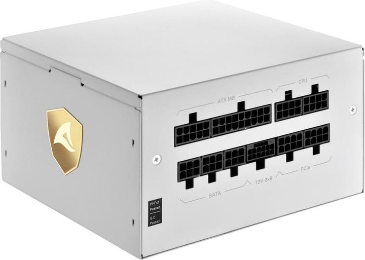 Actual product image Sharkoon Rebel P20 1200 White (white, 1x 12 pin high power connector, 4x PCIe, cable management, 1200 watts) (1200 W)