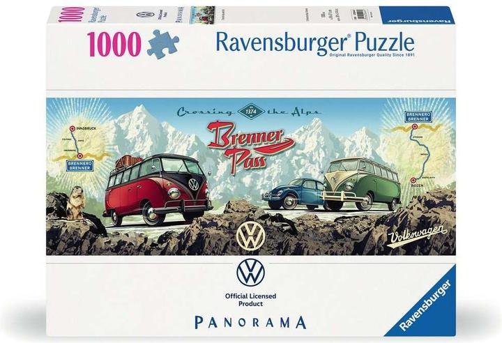 Actual product image Ravensburger Over the Brenner Pass in a VW Bulli (1000 pieces)