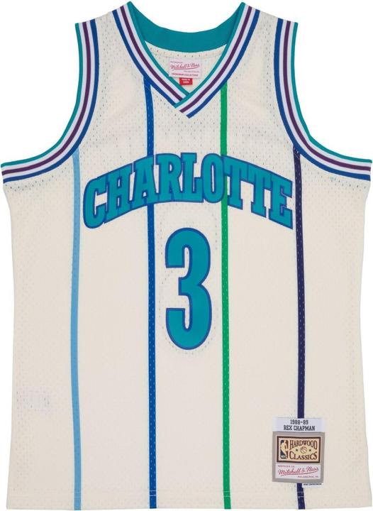 Produktbild Mitchell & Ness Swingman Jersey Charlotte Hornets OFF-WHITE Rex Chapman - L (L)