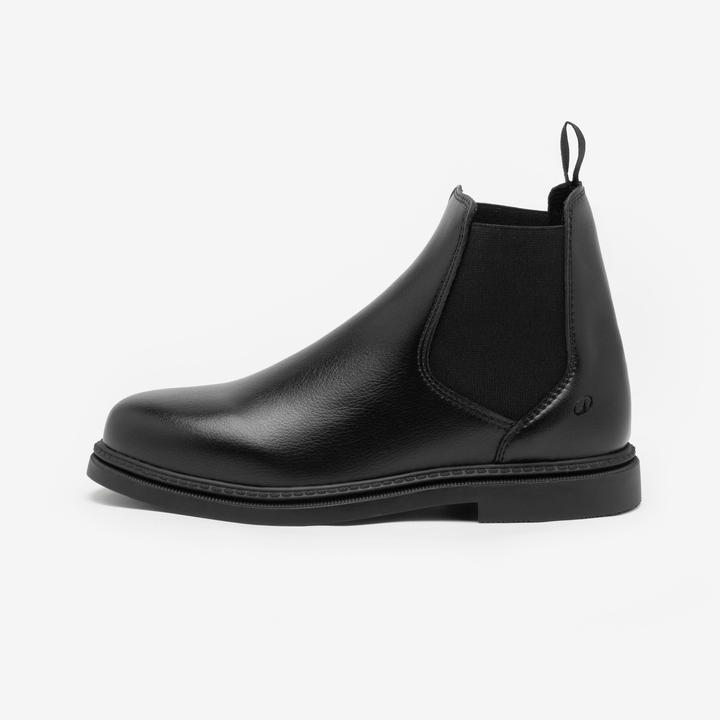 Caperlan Reitstiefeletten 500 synthetisch Kinder schwarz