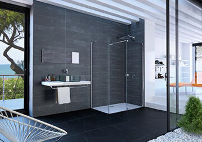 Immagine prodotto Hüppe HÃPPE Xtensa pure pannello laterale per porta scorrevole walk-in 1 pezzo, con segmento fisso, largh (211 cm, 106 cm, 6 cm)