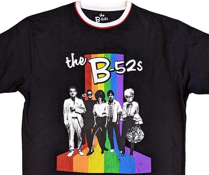 Actual product image Universal Textiles Unisex Adult Ringer Rainbow Striped T-Shirt (S)