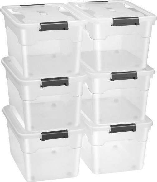 Image du produit Juskys Set de boîtes de rangement avec couvercle (58 x 43 x 34 cm, 60 l)