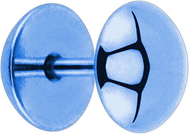 Produktbild Star Piercing Fake Plug Halbkugel hellblau (Chirurgenstahl 316L, ohne Messing)