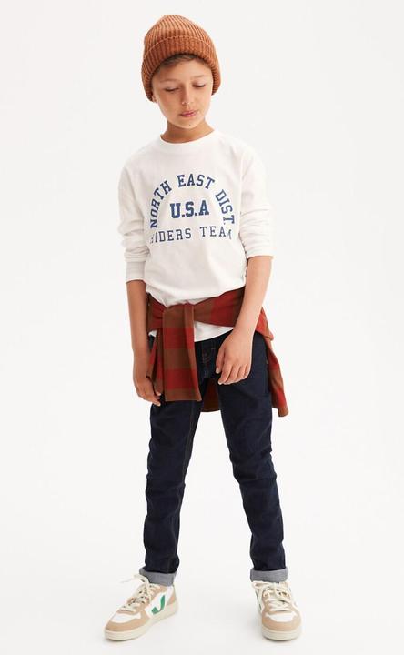 Actual product image La Redoute Collections Shirt with long sleeves and message print (94)