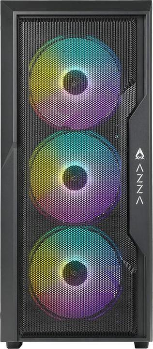 Actual product image Azza Boitier Moyen Tour ATX Fighter RGB avec panneau vitré (Noir) (ATX, ITX, mATX)