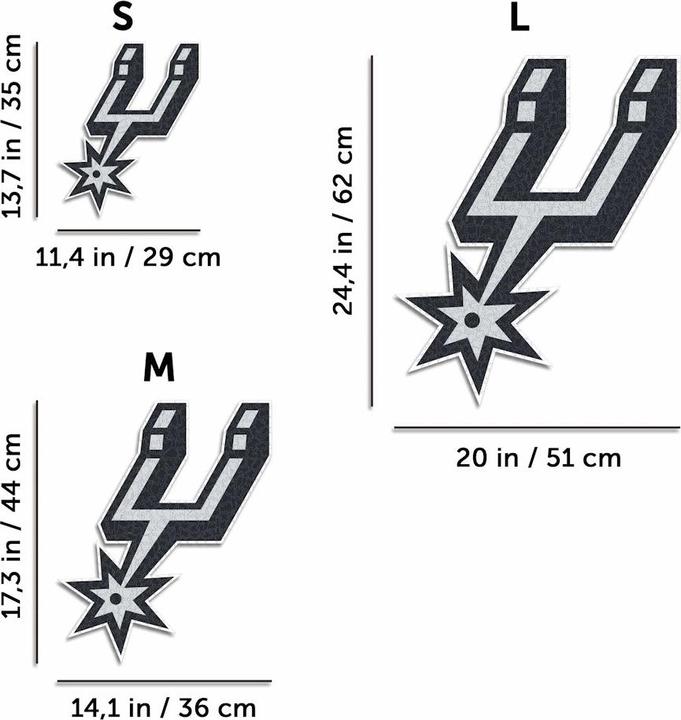 Immagine prodotto Iconic NBA - San Antonio Spurs - Logo - Puzzle in Legno Taglia M (270 Pezzi) (270 pezzi)