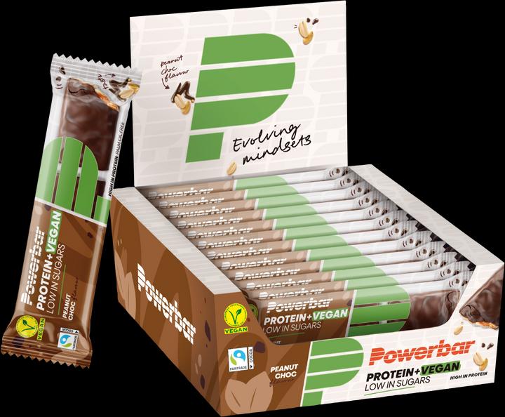 Image du produit Powerbar Protein Plus Low Sugar Vegan (Arachide, Chocolat, 1 pcs, 504 g)