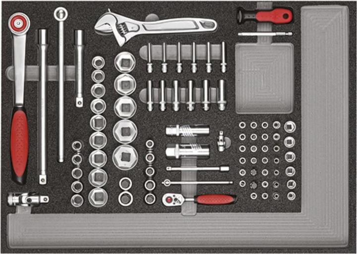 Actual product image Gedore red R21560005 Tool set in workshop trolley MECHANIC black 129 pieces (129 x)