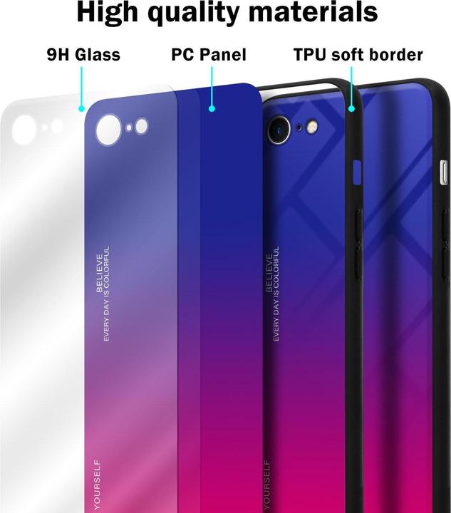 Productafbeelding Cadorabo TPU 2 kleuren glasdekking (Apple iPhone 7, Apple iPhone SE (2e generatie))