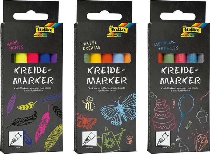 Actual product image Folia Chalk marker (Multicoloured, 2 mm, 5 x)
