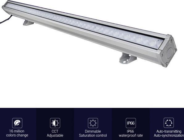 Actual product image Milight Radio WiFi LED Wallwasher RGB+KW/WW 24W 100cm (1800 lm)
