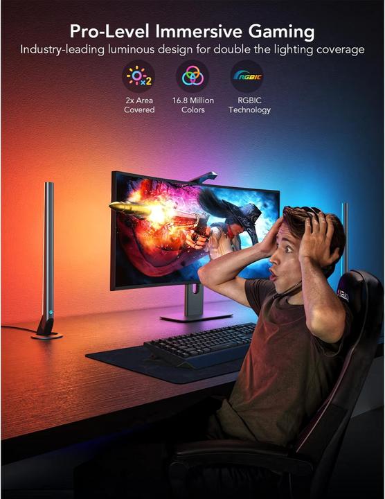 Productafbeelding Govee DreamView G1 Pro Gaming Light, RGBIC, WiFi (300 lm)
