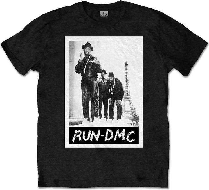 Actual product image Run DMC Unisex Adult Paris Photograph Cotton T-Shirt (L)