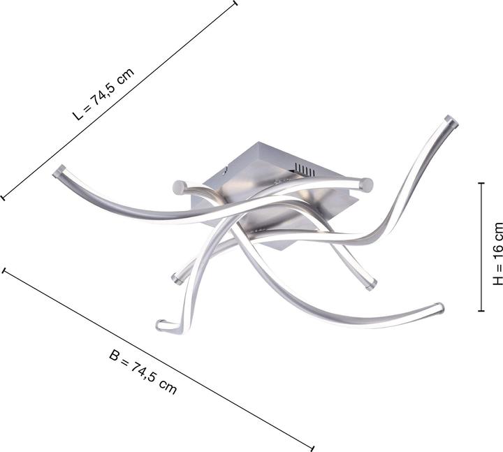 Immagine prodotto Paul Neuhaus Q Lampada da soffitto e da parete a LED Q-MALINA a installazione fissa 50 W bianco caldo
