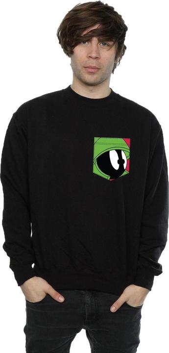 Produktbild Looney Tunes Marvin The Martian Face Faux Pocket Sweatshirt (S)