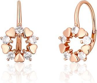 Produktbild JVD Beautiful Rose Gold Plated Earrings With Zircons