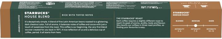 Nutritional values and ingredients Starbucks House Blend by Nespresso Medium Roasts (10 x Port.)