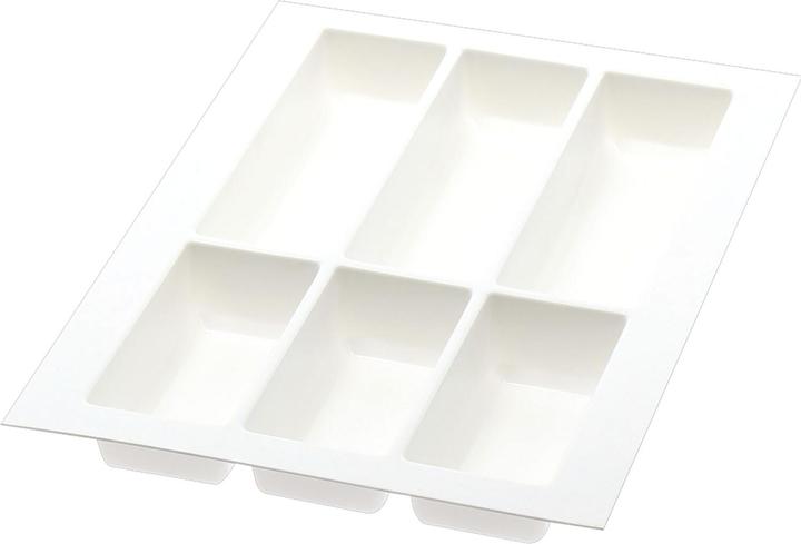 Agoform Classico cutlery tray, shortenable 490x340x50.5mm, white plastic