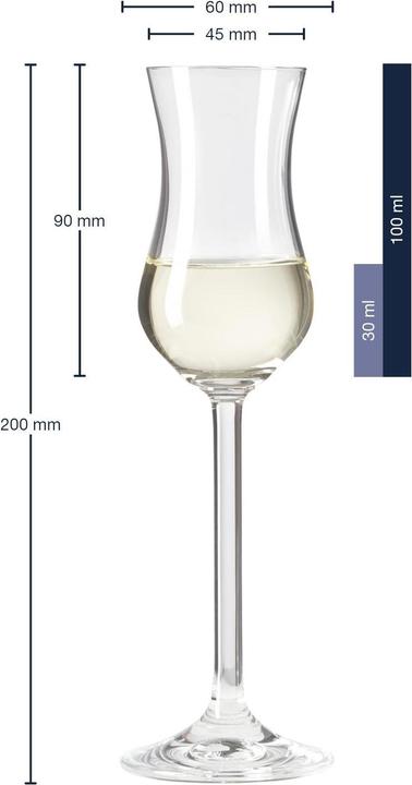 Immagine prodotto Leonardo Tutti i giorni (1 dl, 6 x, Bicchieri da liquore + bicchieri da grappa)