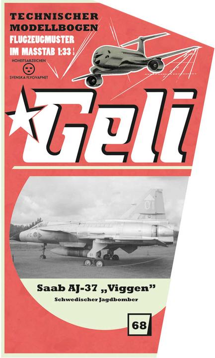 Produktbild Geli saab aj-37 viggen kartonmodell