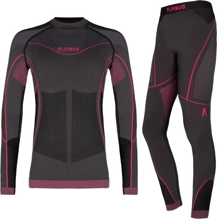 Actual product image Alpinus Thermoactive underwear for girls Tactical Mora Set graphite-pink SI8937 - SI8939 120-136 (122, 128, 134)