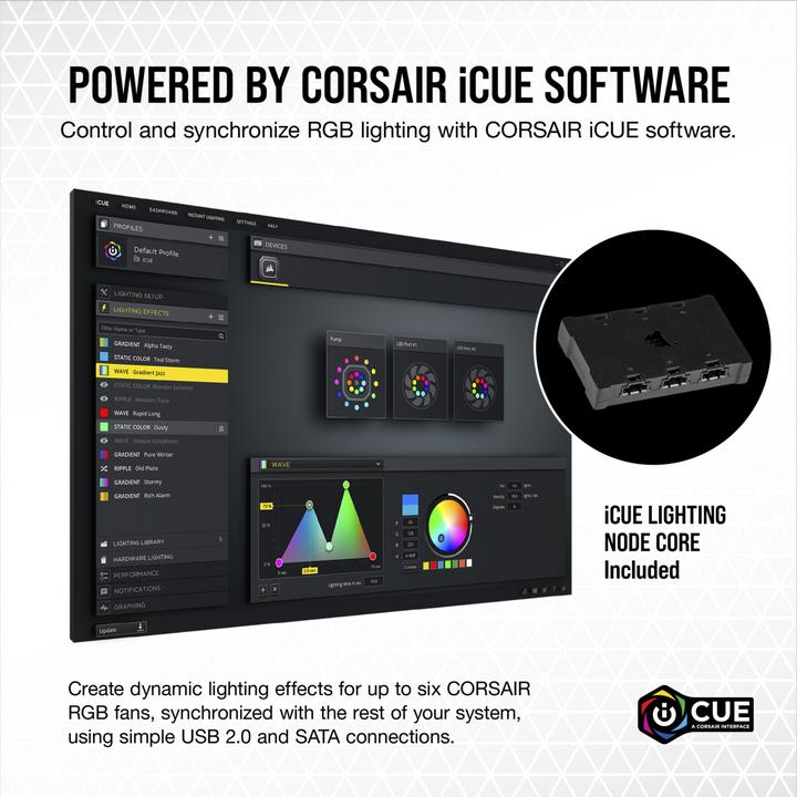 Actual product image Corsair ML120 RGB ELITE (120 mm, 3 x)