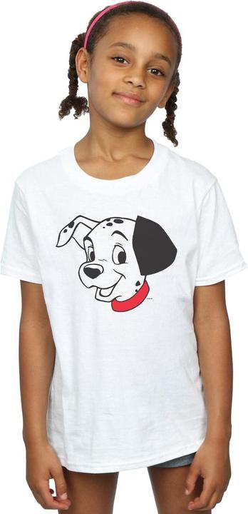 Actual product image Disney Girls 101 Dalmatians Dalmatian Head Cotton T-Shirt (128)