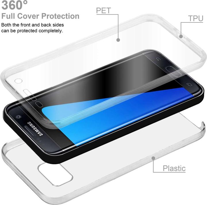 Immagine prodotto Cadorabo Custodia per Samsung Galaxy S7 EDGE TPU 360 Grad Case (Samsung Galaxy S7 Edge)