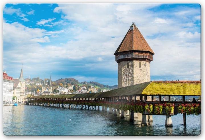 Produktbild Trenddeko Holzbrücke in Luzern (100 x 70 cm)