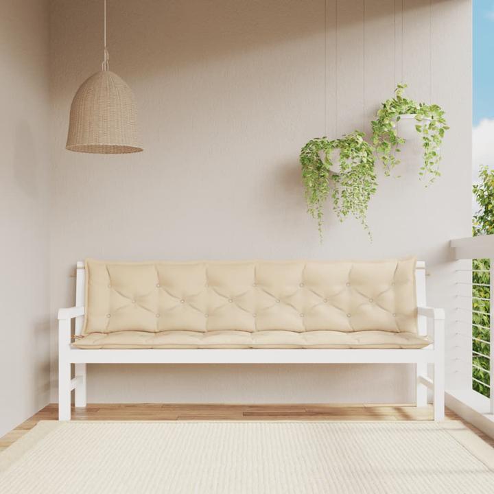 Image du produit VidaXL Coussins de banc de jardin 2 pcs. O x tissu ford (200 x 50 x 7 cm)