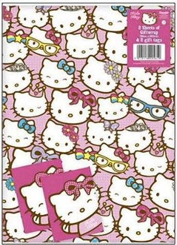 Hello Kitty - Feuilles de papier cadeau (Papier cadeau, 2 x)