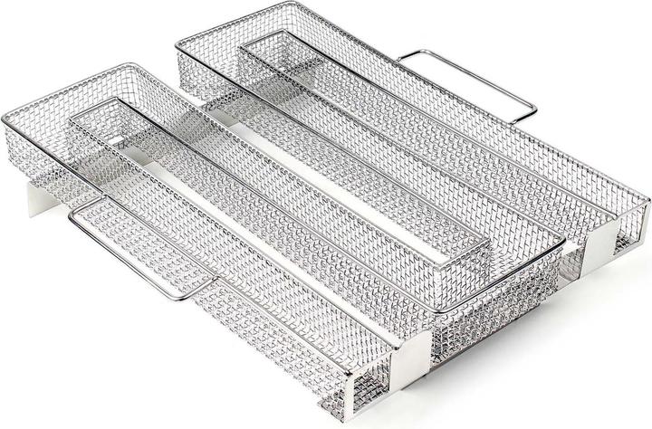 Actual product image Wiltec BBQ Cold Smoke Generator 22.5x22.5x5cm Tray of Stainless Steel to Cure Meat, Fish, Cheese, Veg etc.