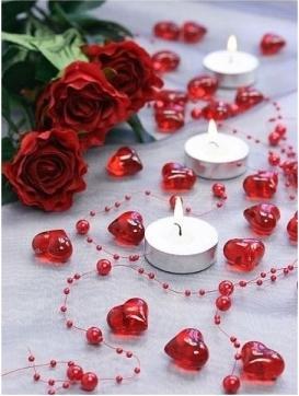 Produktbild Partydeco Crystal hearts, red, 21mm (1 pkt / 30 pc.)
