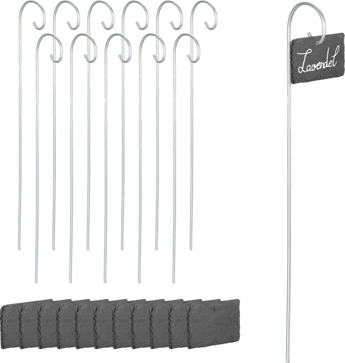 Produktbild Relaxdays Schiefer-Pflanzenschilder (6 cm, 10 cm)