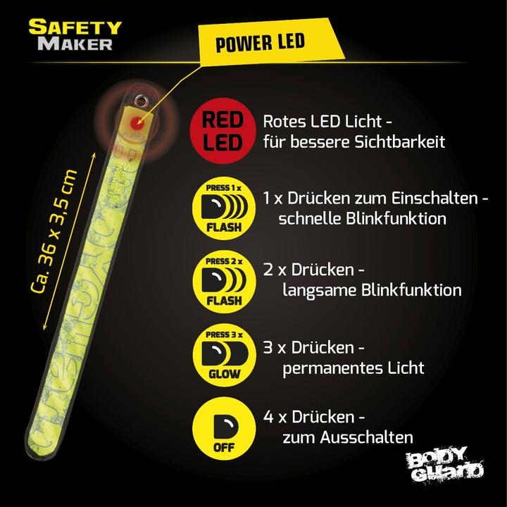 Produktbild SafetyMaker LED Klackband gelb