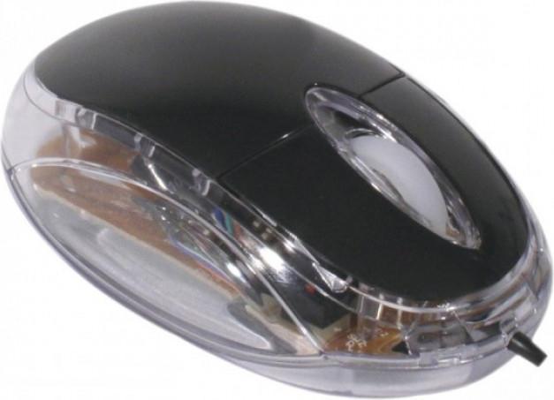 Exertis Connect Optische Mini USB Maus mit schwarzer Leuchtfarbe (Kabelgebunden)