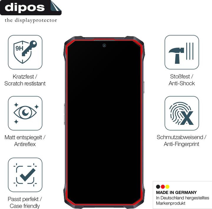 Actual product image Dipos Anti-Shock Screen Protector Matte (1 Piece, Hotwav Cyber 7)