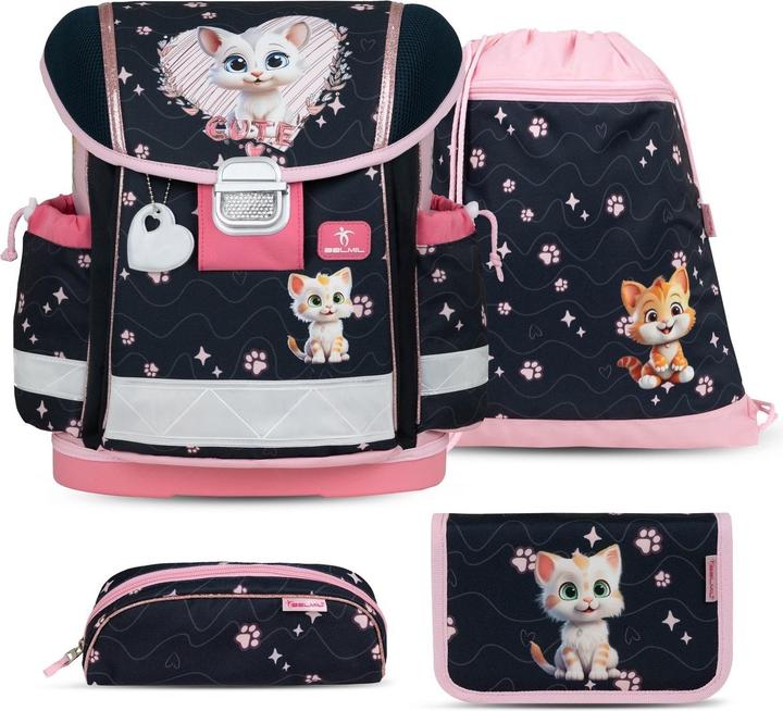 Image du produit Belmil CLASSY Schulrucksack-Set Cute Kitten (19 l)