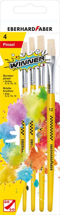 EberhardFaber Pinsel-Set Borsten, 4 Stück (120 mm)