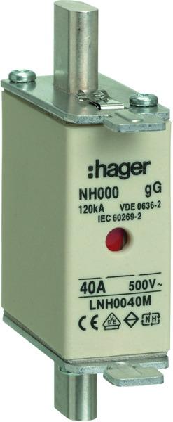 Actual product image Hager Fuse link DIN-000 40A (NH-DIN fuse, 40 A)