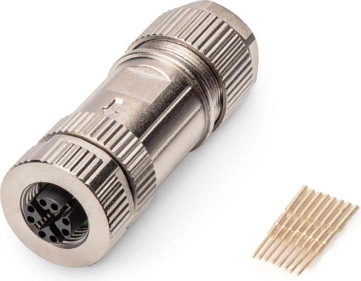 Produktbild Digitus M12-Buchse X-kodiert IP67, Cat. 6A, feldkonfektionierbar