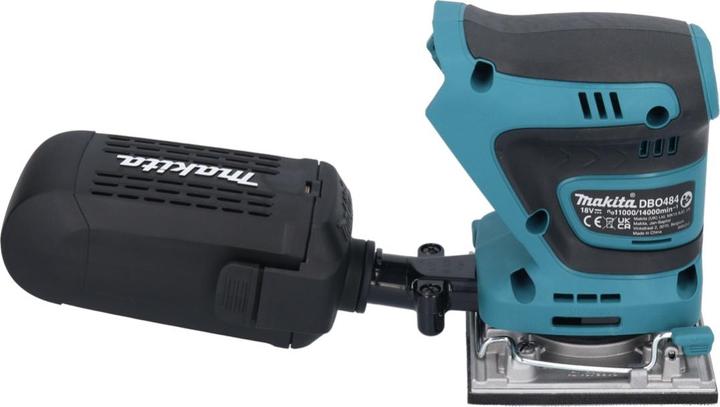 Actual product image Makita DBO 484 ZJ Battery orbital sander 18 V 112 x 102 mm + Makpac - without battery, without charger (Sander, 210 W)