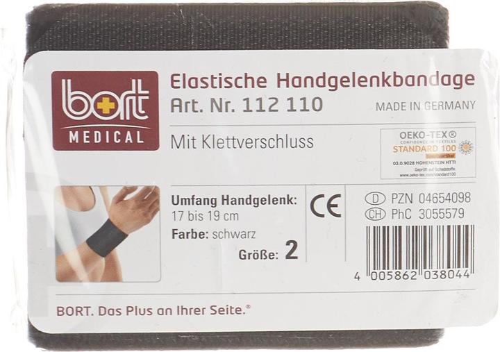 Actual product image Bort Medical Wrist bandage Velcro 8cm Gr2 -19cm black (2)
